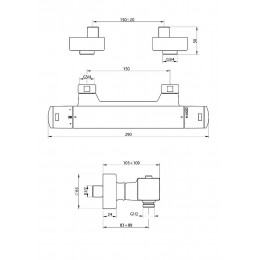 Munchen Mitigeur Douche Thermostatique Chromé