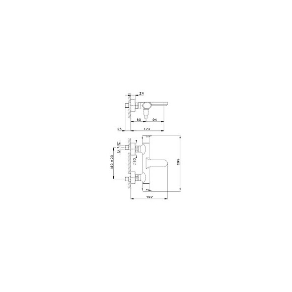 Aero Mitigeur Bain-douche Thermostatique Chromé