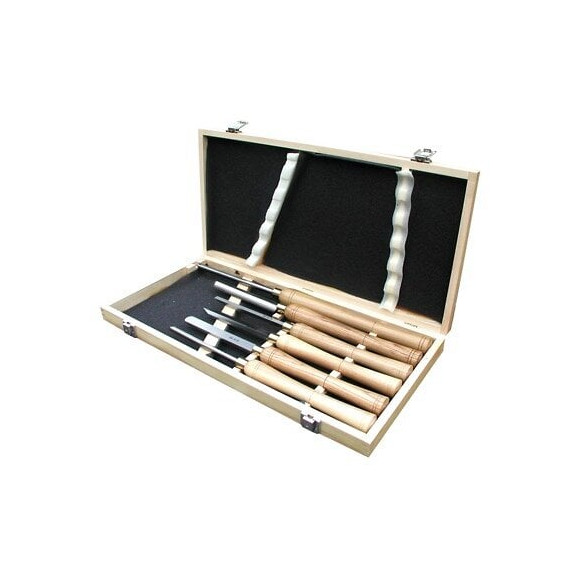 6 Outils De Tourneur Manche Bois Pro