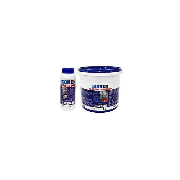 Résine - Kit De Résine D'étancheité Grise + Résine D'adherence - ISONEM - Universal Primer 1l + Résine D'étanchéité SB