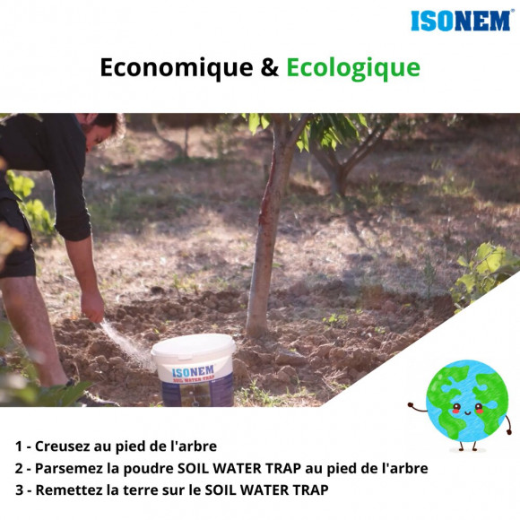 Absorbeur D'eau - Isonem - Récupérateur D'eau - Diffuseur D'eau - Soil Water Trap - 1 Kg