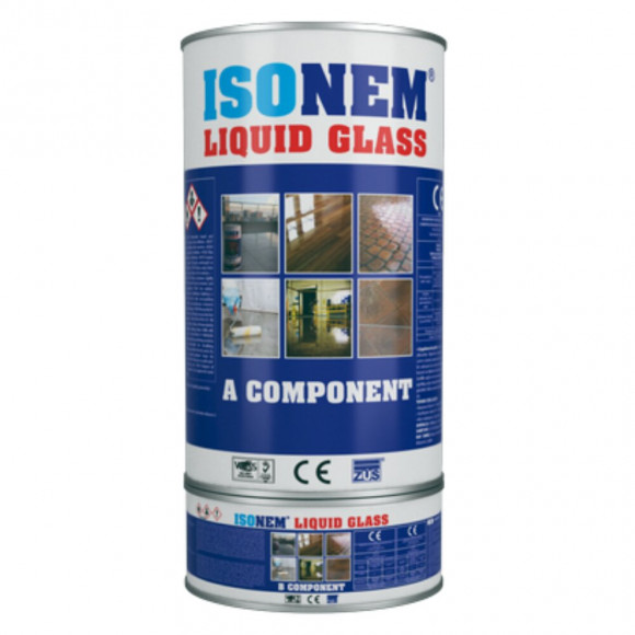 Résine Sol Intérieur/extérieur - Vernis Étanche Aux Liquides - Mat Et Transparent - Alfas - Isonem Liquid Glass - 4 Kg