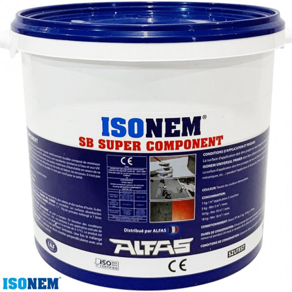 Résine - Etanchéité Liquide Toit Plat, Casquette Béton, Terrasse, Balcon - Circulable - Sans Solvant - Isonem Sb Component 