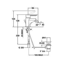 Tango Plus Mitigeur Bidet Chrome Nf