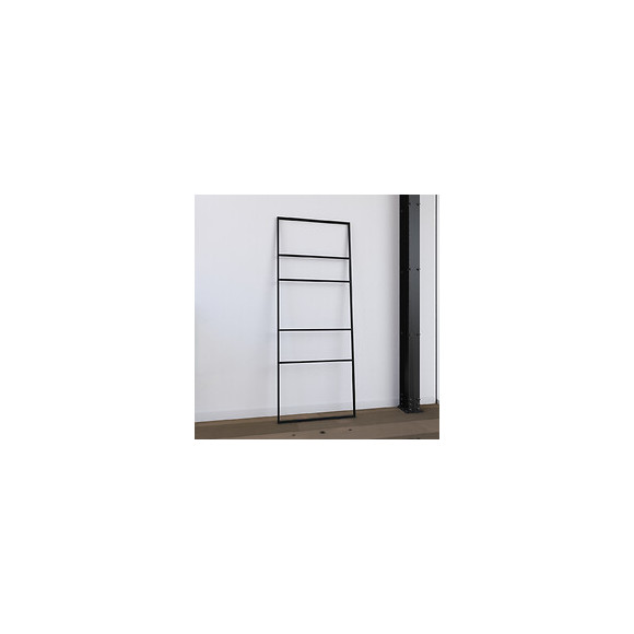 Porte Serviette - 176x60x1.6 Cm - Metal - Noir Mat - Support Serviette - Type Atelier - Facto Dark