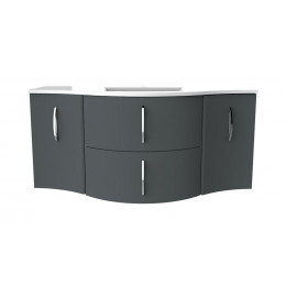 Meuble Frollo Laque 120 Gris Anthracite