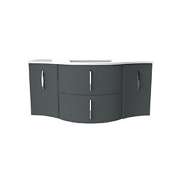 Meuble Frollo Laque 120 Gris Anthracite