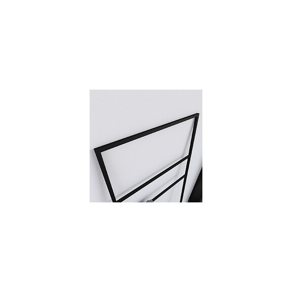 Porte Serviette - 176x60x1.6 Cm - Metal - Noir Mat - Support Serviette - Type Atelier - Facto Dark
