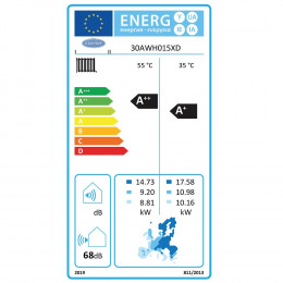 Pompe À Chaleur Air / Eau Monobloc Aquasnap Carrier 15 Kw Monophasé