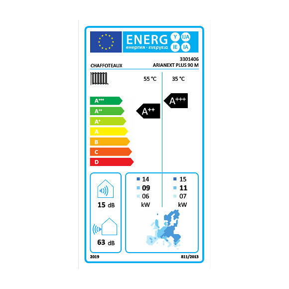 Pompe À Chaleur Connecté Air / Eau Monobloc Arianext Plus M Avec Appoint Électrique Chaffoteaux 9 Kw Monophasé