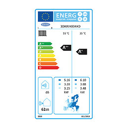 Pompe À Chaleur Air / Eau Monobloc Aquasnap Carrier 4 Kw Monophasé