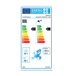 Pompe À Chaleur Connecté Air / Eau Monobloc Arianext Compact M Avec Appoint Électrique Chaffoteaux 7 Kw Monophasé
