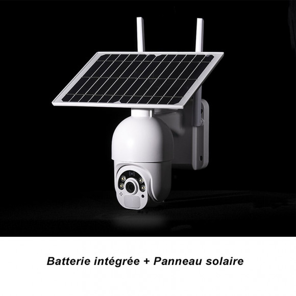 Daewoo Caméra Batterie Rotative Extérieure W505m Full Hd Avec Panneau Solaire