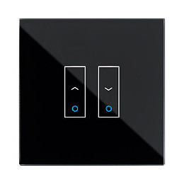 Iotty-interrupteur Volets Roulants Tactile Connecté Wifi En Verre Noir