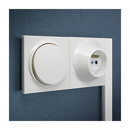 Fontini-va-et-vient + Prise 2 P+t Blanc Neo Evo