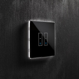 Iotty-interrupteur Volets Roulants Tactile Connecté Wifi En Verre Noir