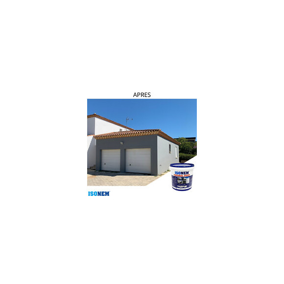 Peinture Façade - Peinture Thermique - Ecologique Et Economique - Alfas - Isonem Thermal Paint - Gris - 18 Litres