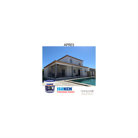 Peinture Façade - Peinture Thermique - Ecologique Et Economique - Alfas - Isonem Thermal Paint - Blanc - 18 Litres
