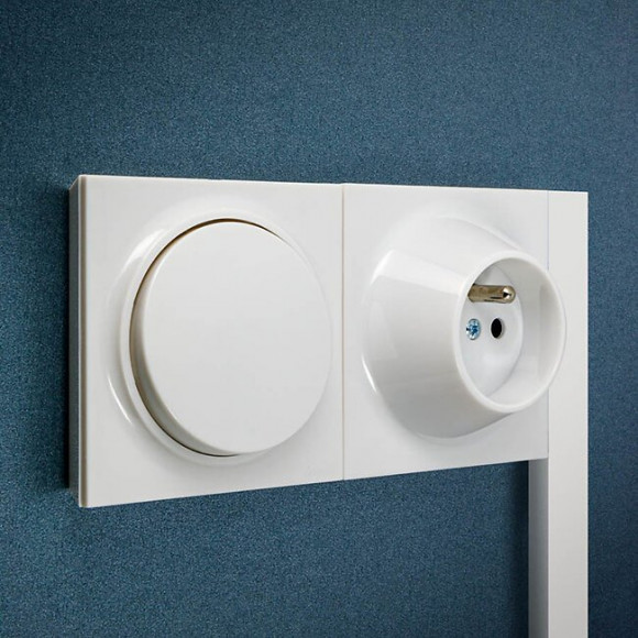 Fontini-va-et-vient + Prise 2 P+t Blanc Neo Evo