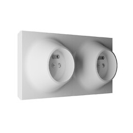 Fontini-double Prise 2 P+t Blanche Neo Evo