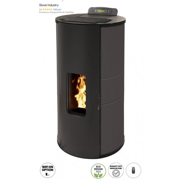 Poêle À Granulés Stove Italia 9 Étanche Noir Rd