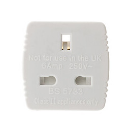 Adaptateur M France 16a En F Uk Blanc Avec Sécurité
