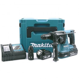 Makita Perforateur Burineur Sds Plus Brushless 2j Dhr243rtj - Avec 2 Batteries 18 V, Mandrin Interchangeable Et Coffret Makpac