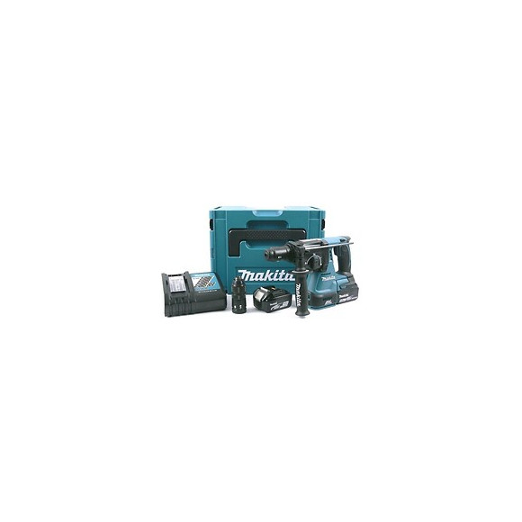 Makita Perforateur Burineur Sds Plus Brushless 2j Dhr243rtj - Avec 2 Batteries 18 V, Mandrin Interchangeable Et Coffret Makpac