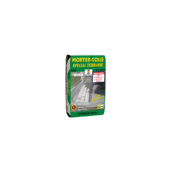 Mortier colle spécial terrasse 25kg