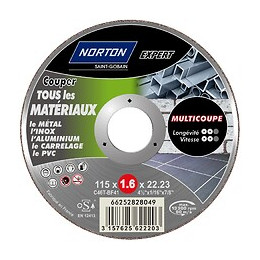 Disque 115x1.6x22.2mm pour découpe tous matériaux