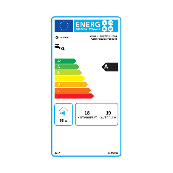 Chauffe Bain Gaz Ventouse Avenir Plus Lnx Basnox Chaffoteaux 16 L / Min Gaz Naturel