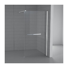 Paroi de douche à l'italienne largeur 140 cm en verre 8 mm transparent