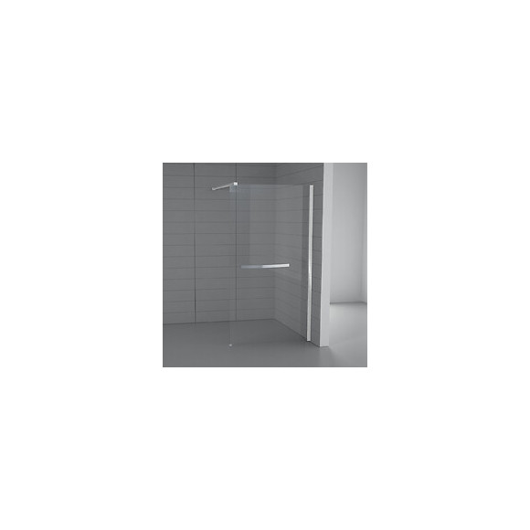 Paroi de douche à l'italienne largeur 140 cm en verre 8 mm transparent