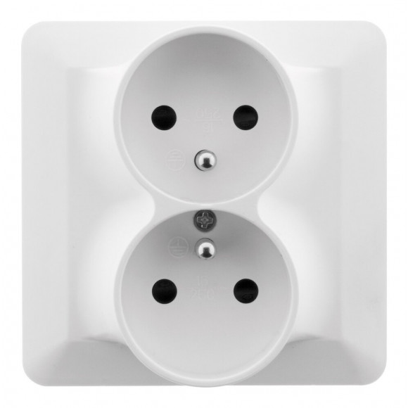 Double Prise 2p+t 16a Monoposte Blanc - Artezo