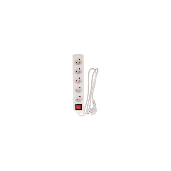 Bloc 5 Prises 16a 2p+t Avec Interrupteur Blanc - Zenitech