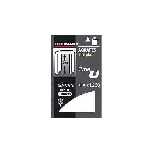 Agrafes 6 Mm - Type U