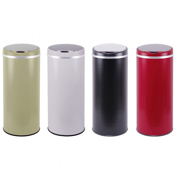 Poubelle De Cuisine Automatique Soho Rouge Inox 42l