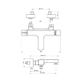 Voluto Mitigeur Bain-douche Thermostatique Chromé