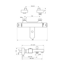 Munchen Mitigeur Bain-douche Thermostatique Chromé