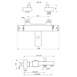 Munchen Mitigeur Bain-douche Thermostatique Chromé