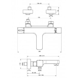 Voluto Mitigeur Bain-douche Thermostatique Chromé