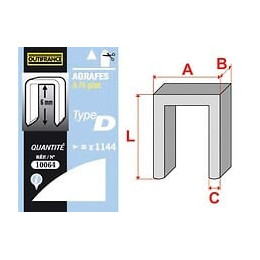 Agrafes T50 - Type D 12 Mm 5000 P.