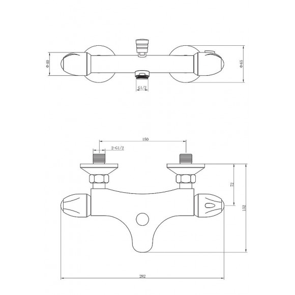 Simpli Mitigeur Bain-douche Thermostatique Chromé