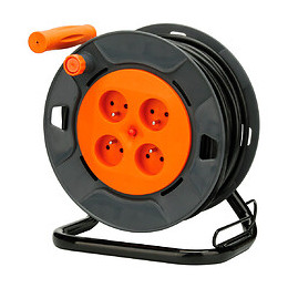 Enrouleur Bricolage - 4 Prises 16a - 3g1,5mm² - 25m - Zenitech