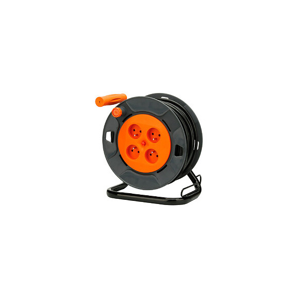 Enrouleur Bricolage - 4 Prises 16a - 3g1,5mm² - 25m - Zenitech