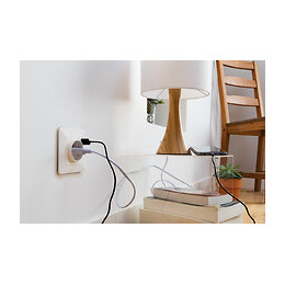 Prise 2p+t 16a Équipée D'un Port Usb (2,4a) Blanc - Artezo