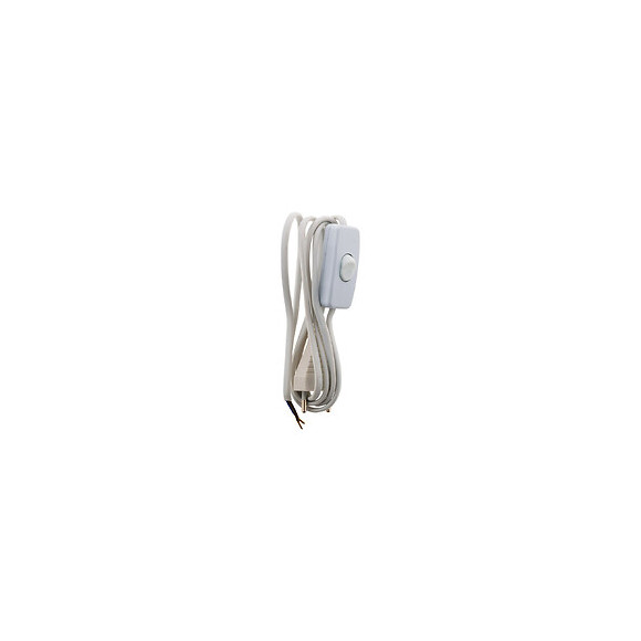 Cordon Avec Interrupteur Pour Luminaire 1,5m Blanc - Zenitech