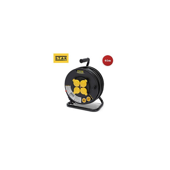 Enrouleur Chantier, 4 Prises, 40 Mètres, 3g1.5mm2, Nf, Ip44