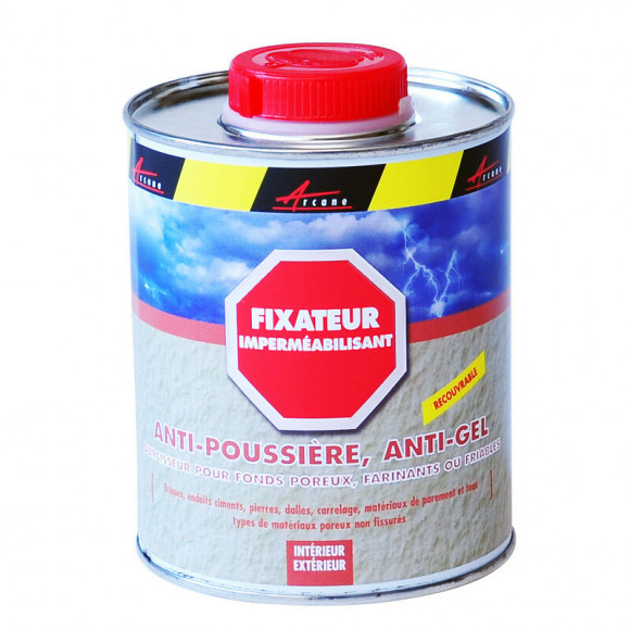 Durcisseur Fixateur Béton Tuile Sol Mur Joint Anti Poussière Hydrofuge Protection Anti Gel Arcafix - Liquide- Transparent - 0
