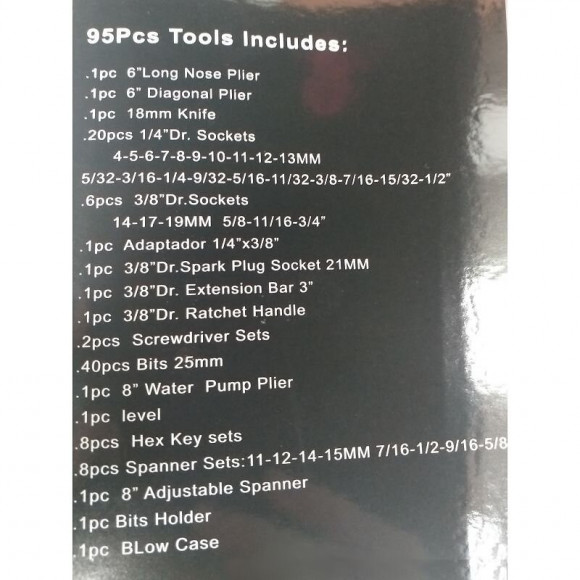 Dcraft - Malette À Outils De Mécanicien - 95 Pièces - Jeu D'outils D'atelier - Crv - Noir